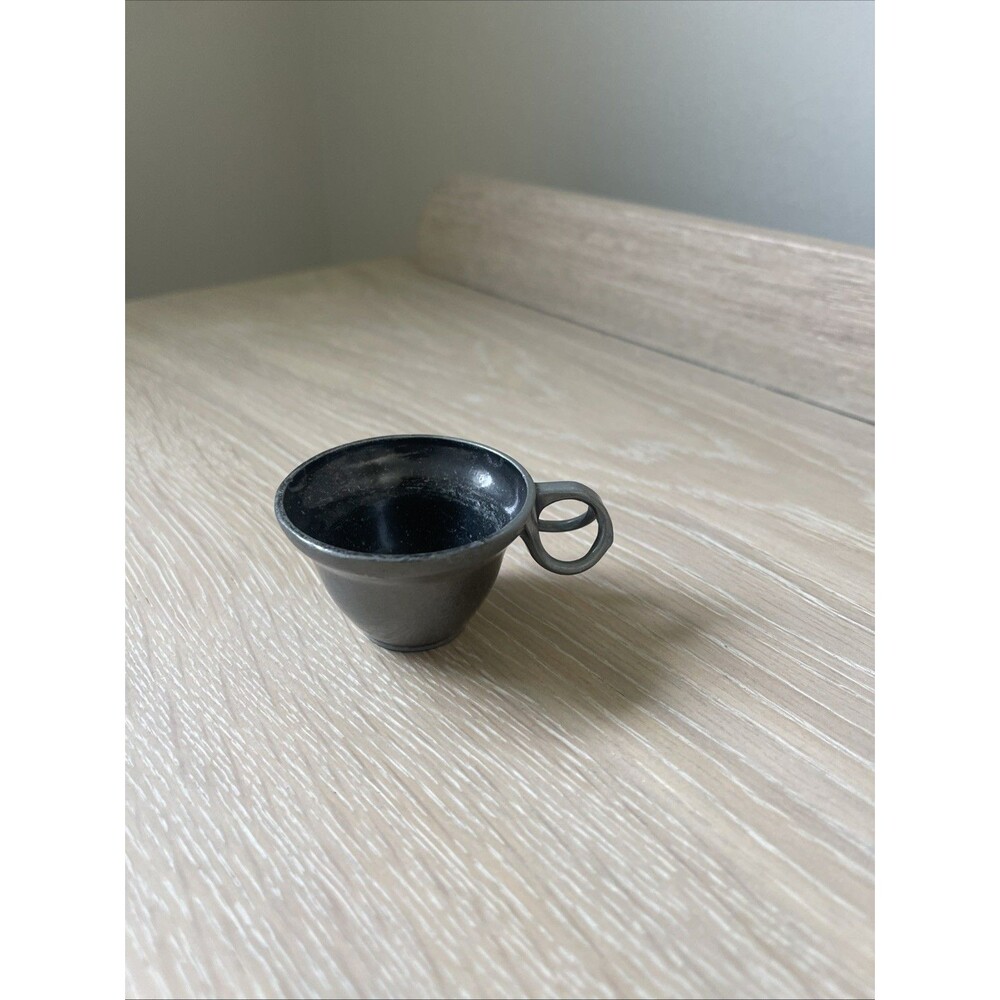 Small Pewter Cup USA Vintage Antique Decorative 1.5” Tall USA Handmade Miniature